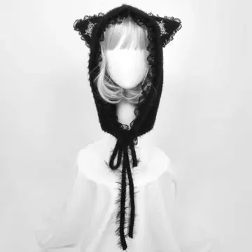 DimMoire Evil Cat 후드 Black