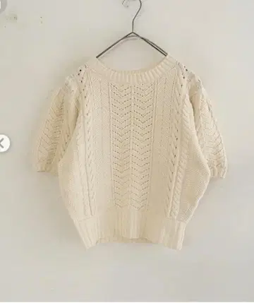 until 앙필 코튼 반팔 케이블 니트 사이즈 1