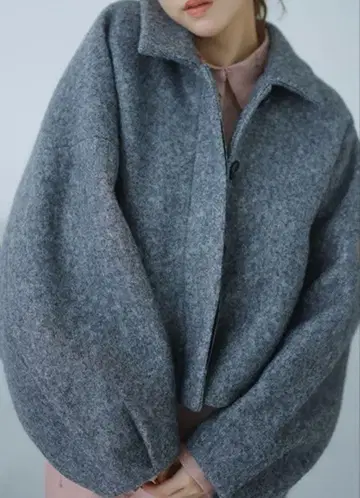 SNIDEL 그레이 크롭 자켓