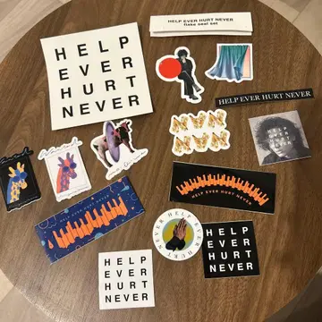 HELP EVER HURT NEVER 플레이크 씰 세트