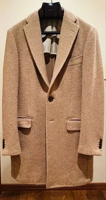 링자켓 카멜 혼방 울 체스터 코트 46