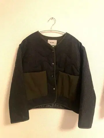 KLOKE 퀼팅 자켓 그레이/올리브