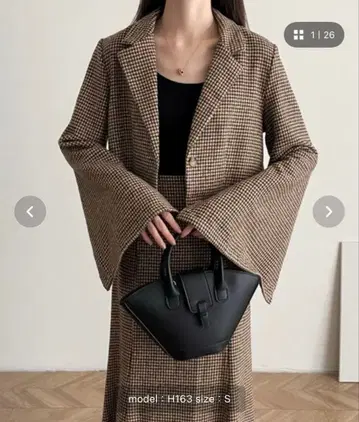 트위드 슬릿 숏 기장 테일러 자켓 & 머메이드 스커트 셋업