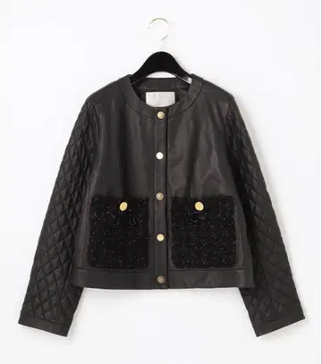 그레이스 콘티넨탈 노카라 가죽 자켓