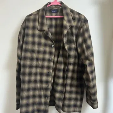 BACK NUMBER XL 브라운 계열 체크 플란넬 셔츠