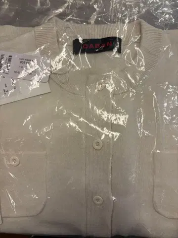 CABaN 코튼 캐시미어 크루넥 가디건 화이트