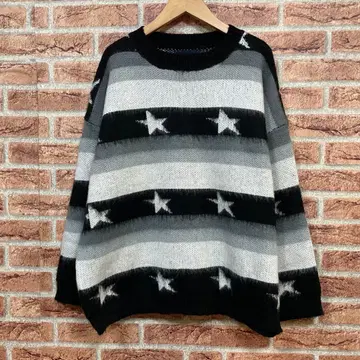 폴린느 브로 별 패턴 보더 니트 스웨터 free