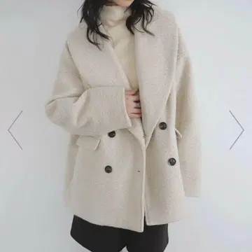 LIAN 리안 숄카라 컬 샤기 코트