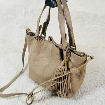 새상품급 [ ROSE BUD ] 베이지 프린지 숄더백 핸드백