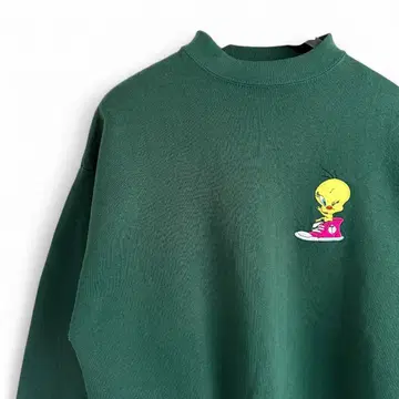 90s 빈티지 USA제 LOONEY TUNES 자수 맨투맨 K1