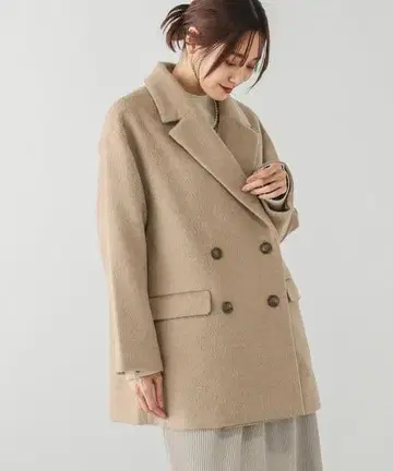 GLOBALWORK 샤기 W 자켓 코트