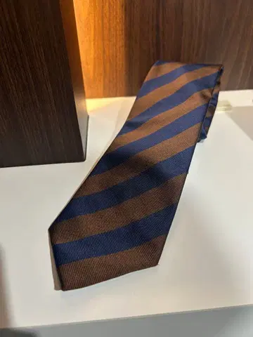 마리넬라 넥타이 레지멘탈 네이비 브라운 스미즈라