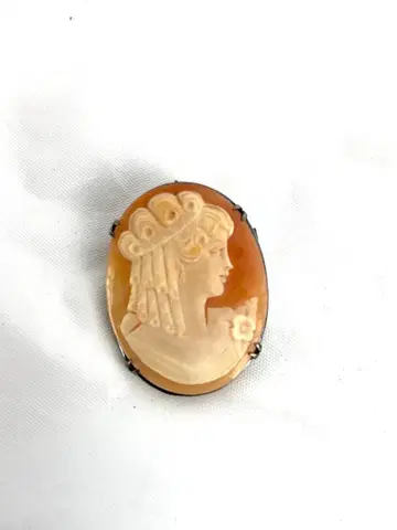 쉘 카메오 브로치 펜던트 탑 6.8g 실버제