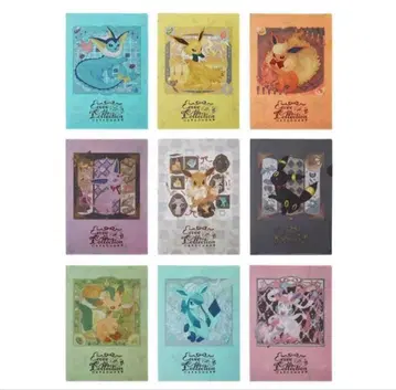 포켓몬 부스터즈 A4 클리어 파일 이브이 컬렉션 전 9종