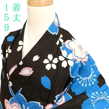 W87 유카타 기모노 기장 159cm 면