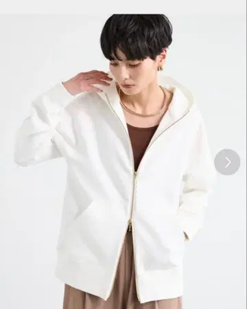 [새상품급] 밴야드 스톰 더블 지퍼 후드티 화이트 size2