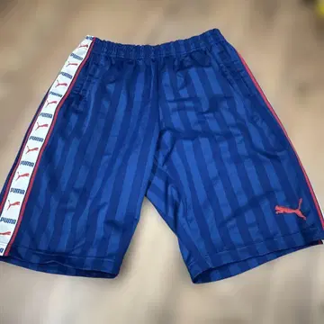 PUMA 네이비 스트라이프 숏팬츠