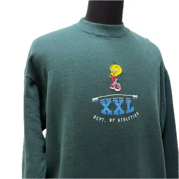 90's USA제 LOONEY TUNES 트위티 자수 맨투맨