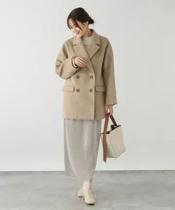 GLOBALWORK 샤기 W 자켓 코트