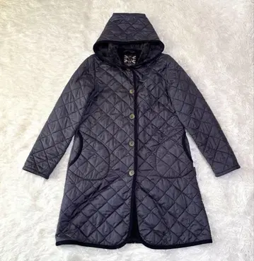 [ 새상품급 ] 라벤햄 퀼팅 롱 코트 후드 코트 영국제 40