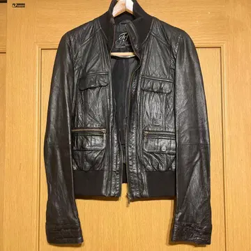 ZARA 블랙 리얼 가죽 자켓 L