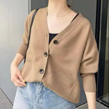 컨디션 최상 스픽 앤 스팬 더블 자카드 빅 가디건 베이지