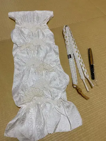 관혼상제 허리띠 오비 장식 천, 선풍기 세트