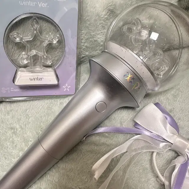 에스파 응원봉 + 윈터 앰블럼 + 장식 리본