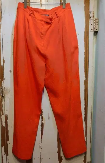 US 구제 의류 컬러 슬랙스 / 오렌지 / 빨간색 계열 / 실크 슬랙스