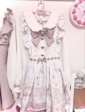 LIZLISA Melody Bunny 패턴 셋업 핑크