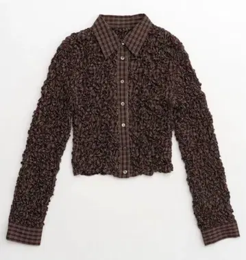 MAISON SPECIAL 체크 셔링 숏 셔츠