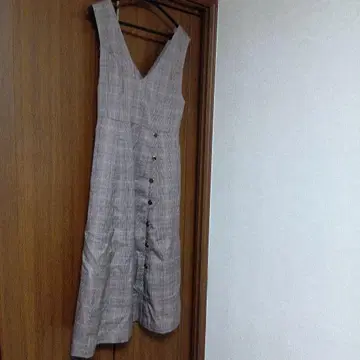 anysis 점퍼 스커트 체크 사이드 버튼 플레어 점프 스커트