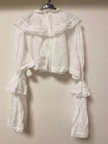 BEAMS JAPAN 후드 프릴 블라우스