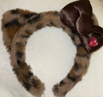 유니버셜 레오파드 무늬 키티 머리띠