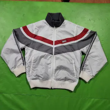 오니츠카타이거 충전솜 절개 자켓 M 블루종 아식스