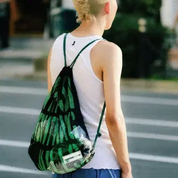 WHIMSY MESH KNAPSACK - BLACK