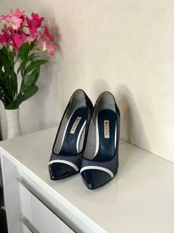 다이애나 Diana 메쉬 펌프스 네이비 25cm 형G 힐9cm