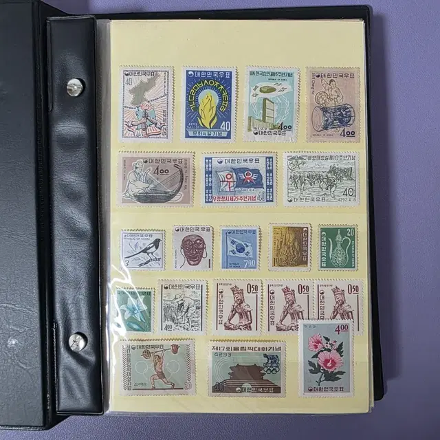 (우표) 한국 우표 앨범 (빈티지) / 미사용제