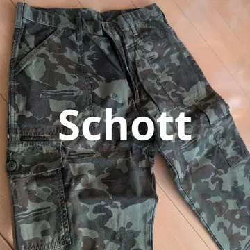 Schott 빈티지 카모플라쥬 카고 팬츠