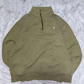 Champion 하프 지퍼 트레이닝복 L 올리브