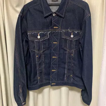 WISH FOREVER 데님 자켓 L 사이즈 다크 블루