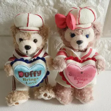 컨디션 최상 더피 셰리메이 발렌타인 스트랩 배지 봉제 인형