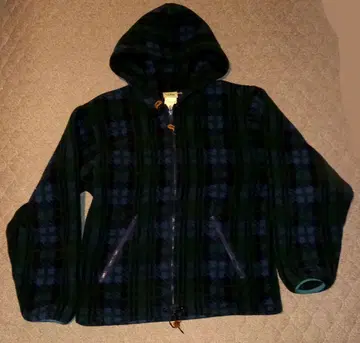 90s l.l.bean 체크 플리스 블랙워치 크리스마스