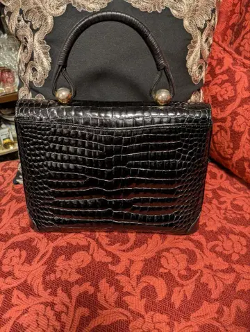 하마노 크로커다일 핸드백
