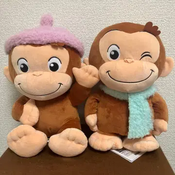 호기심 많은 죠지 푹신 L 봉제 인형 겨울 택 포함 새상품! 2종 세트