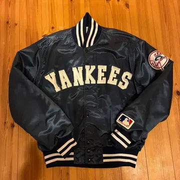 Yankees 바시티 자켓 빈티지 네이비