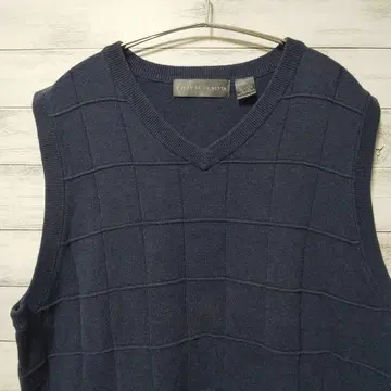 오스카 드 라 렌타 니트 베스트 네이비 USA 구제 의류