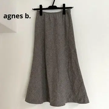 [아네스베] 롱 플레어 스커트 트위드 슬림 레그 실루엣 머메이드 울