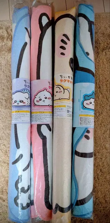 [ 4종 세트 ] 치이카와 (먼작귀) 러그 매트 눋기