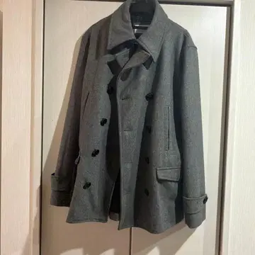 그레이 울 피 코트 더블 브레스트